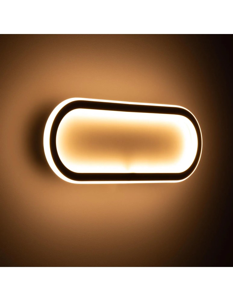 Abruzzo Plafon LED 25W Owalny Złoty Angelo 40cm ABR-PLKO-25W-40CM-CCT