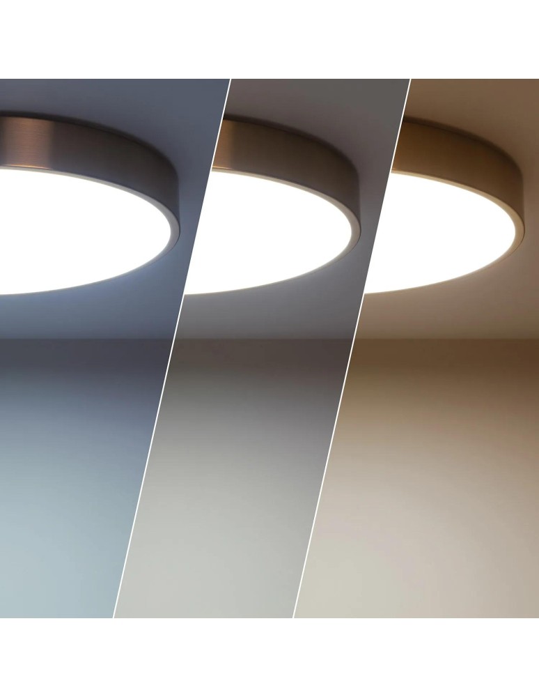 Abruzzo Plafon LED 18W Okrągły Złoty CCT 3000K/4000K/6000K 30cm Carlo ABR-PLO-Z-18W-CCT