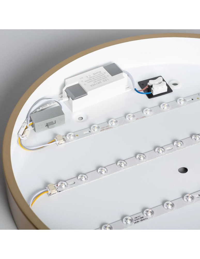 Abruzzo Plafon LED 18W Okrągły Złoty CCT 3000K/4000K/6000K 30cm Carlo ABR-PLO-Z-18W-CCT