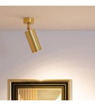 Abruzzo Lampa punktowa Natynkowa Nastawna złota Christiano 1xGU10 20x6cm ABR-LPC-Z-GU10