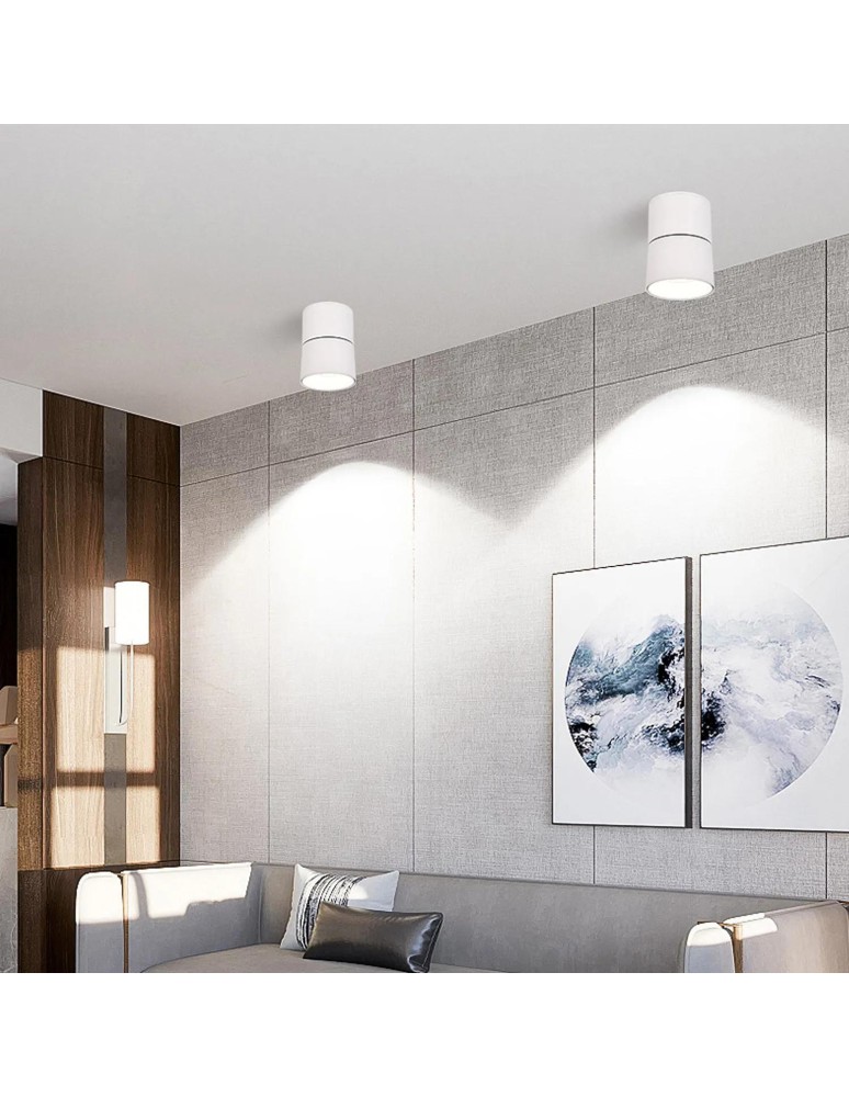 Spotlight ceiling lamps - Abruzzo White 15W Spot LED lamp 2700-3200K Romeo 11x9cm ABR-LPR-15W-B-WW - product kolory-swiatla.pl 3