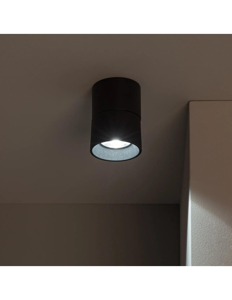 Spotlight ceiling lamps - Abruzzo Spot Lamp Black 7W Spot Led 2700-3200K Romeo 9x7cm ABR-LPR-7W-C-WW - product kolory-swiatla.pl 4