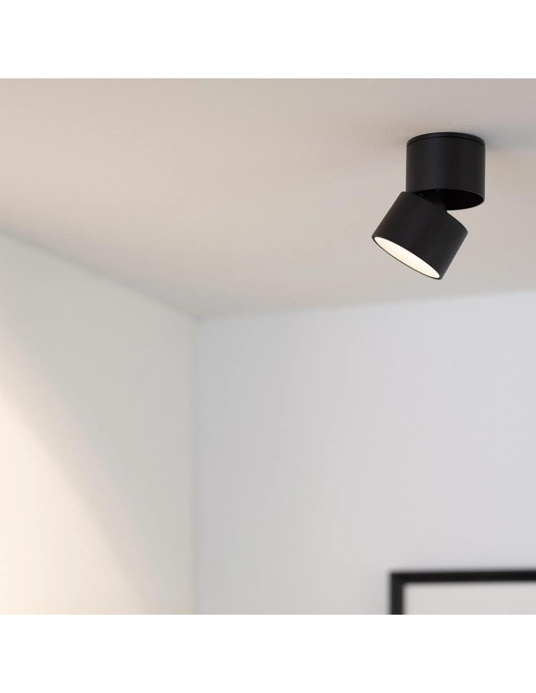 Spotlight ceiling lamps - Abruzzo Spot Lamp Black 7W Spot LED 4000-4500K Romeo 10x7cm ABR-LPR-7W-C-NW - product kolory-swiatla.pl 4