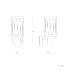 Abruzzo Kinkiet zewnętrzny Czarny Klasyczny IP44 Francesco E27 24cm ABR-KZKFR-C-E27