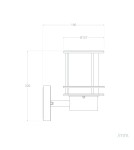 Abruzzo Kinkiet zewnętrzny Czarny Klasyczny IP44 Lorenzo E27 21cm ABR-KZKL-C-E27