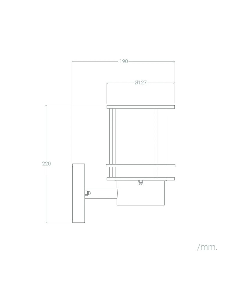 Abruzzo Kinkiet zewnętrzny Czarny Klasyczny IP44 Lorenzo E27 21cm ABR-KZKL-C-E27