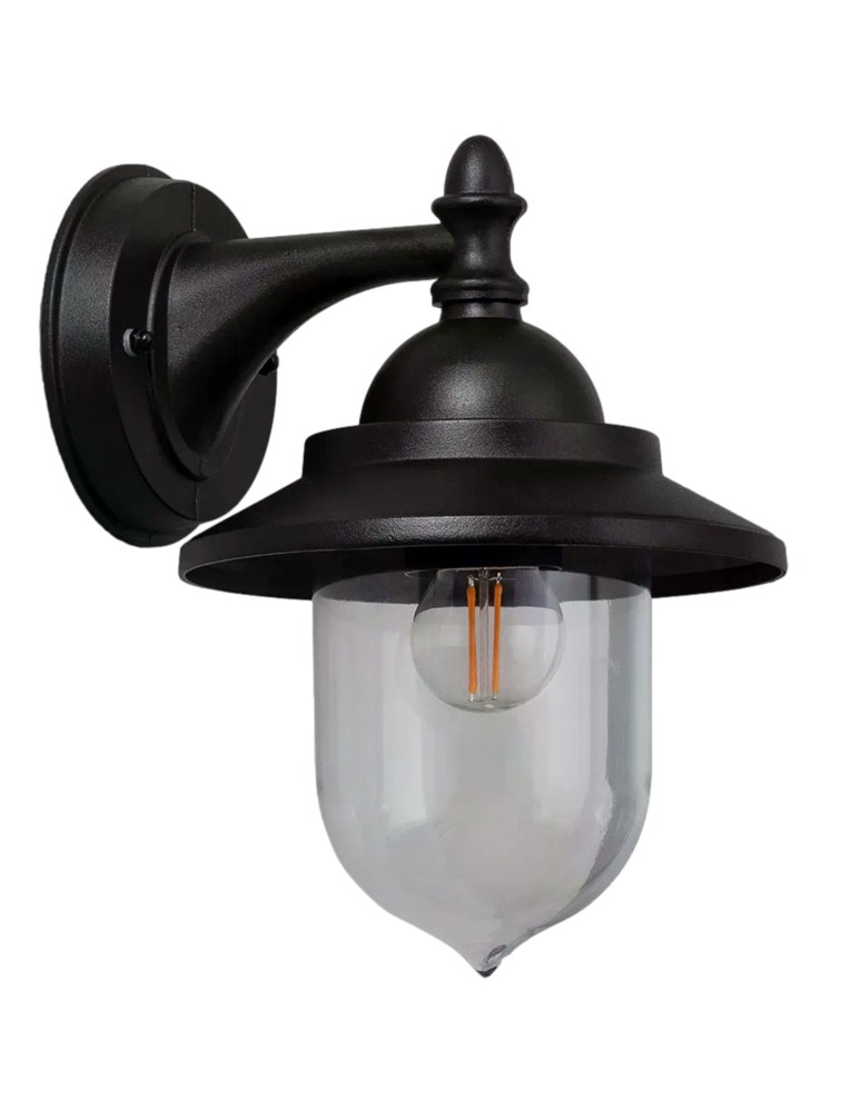 Outdoor wall lamps - Abruzzo Outdoor Wall lamp Black Classic IP44 Giovanni E27 25cm ABR-KZKGN-C-E27 - product kolory-swiatla.pl 1