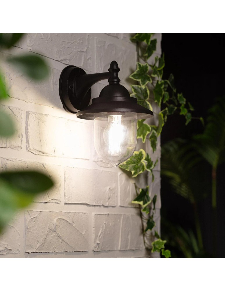 Abruzzo Kinkiet zewnętrzny Czarny Klasyczny IP44 Giovanni E27 25cm ABR-KZKGN-C-E27