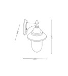 Abruzzo Kinkiet zewnętrzny Czarny Klasyczny IP44 Giovanni E27 25cm ABR-KZKGN-C-E27