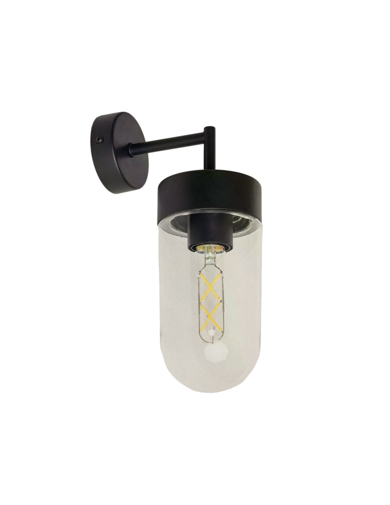 Outdoor wall lamps - Abruzzo Outdoor Wall lamp Black Calasic IP44 Luca E27 30cm ABR-KZLC-E27 - product kolory-swiatla.pl 1