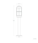 Abruzzo Lampa Ogrodowa Zewnętrzna Słupek 60cm ze Stali Nierdzewnej IP44 Marco E27 ABR-LOS1-E27