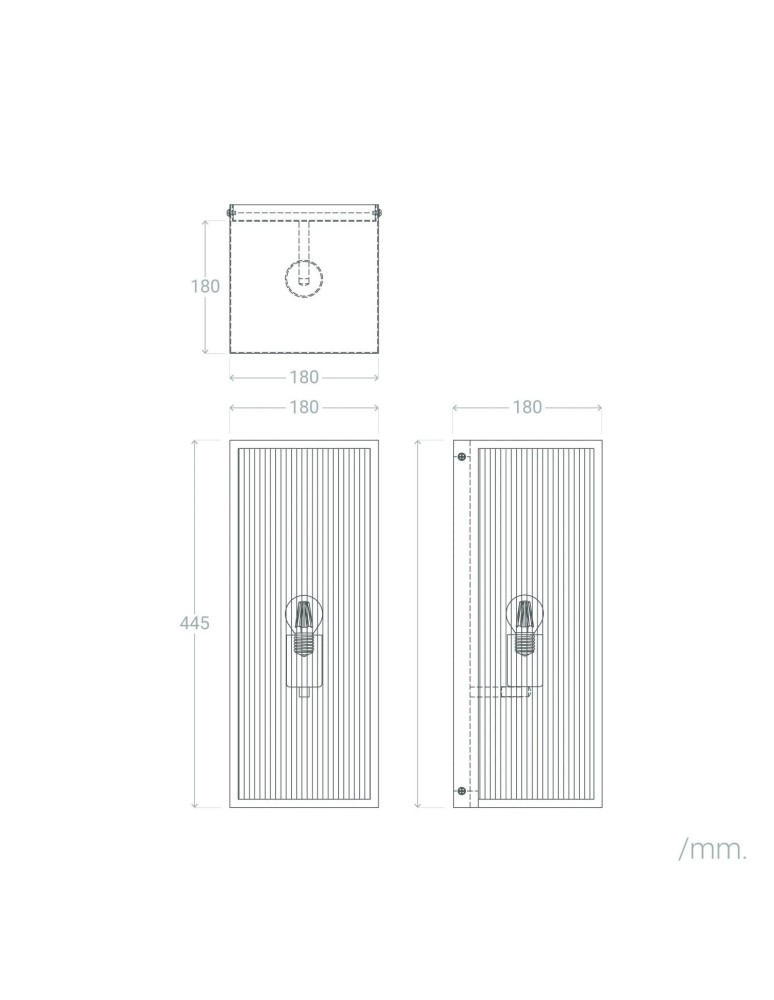 Abruzzo Kinkiet Ścienny zewnętrzny Czarny Klasyczny E27 Michael E27 45cm ABR-KZM-E27