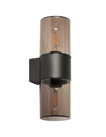 Abruzzo Outdoor Wall lamp top/bottom Black Classic Pietro 2xE27 30cm ABR-KZP-2XE27