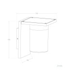 Abruzzo Kinkiet zewnętrzny Czarny Klasyczny Pietro E27 17cm ABR-KZP2-E27