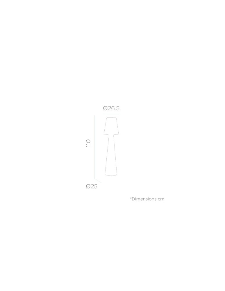 Standing garden lamps - Abruzzo Outdoor Floor Lamp IP65 110CM T8 Gardena ABR-LPZK-T8. - product kolory-swiatla.pl 6