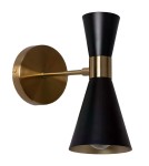 Wall lamps - Abruzzo Wall lamp Black and gold Salvatore E27 25cm ABR-KWS-CZ-E27 - product 1