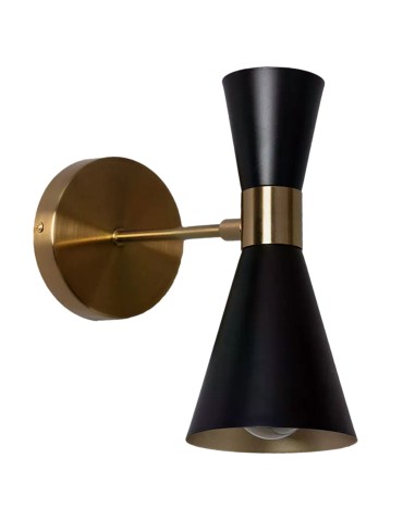 Abruzzo Wall lamp Black and gold Salvatore E27 25cm ABR-KWS-CZ-E27