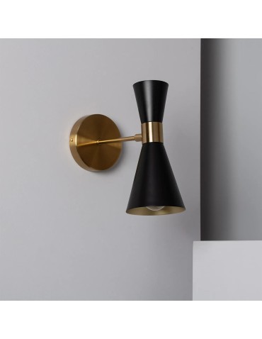 Abruzzo Wall lamp Black and gold Salvatore E27 25cm ABR-KWS-CZ-E27 - product 2