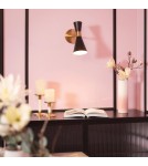 Abruzzo Kinkiet Czarno Złoty Salvatore E27 25cm ABR-KWS-CZ-E27