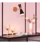 Wall lamps - Abruzzo Wall lamp Black and gold Salvatore E27 25cm ABR-KWS-CZ-E27 - product 4
