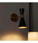 Wall lamps - Abruzzo Wall lamp Black and gold Salvatore E27 25cm ABR-KWS-CZ-E27 - product 5