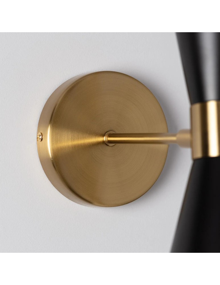Wall lamps - Abruzzo Wall lamp Black and gold Salvatore E27 25cm ABR-KWS-CZ-E27 - product kolory-swiatla.pl 8
