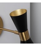 Wall lamps - Abruzzo Wall lamp Black and gold Salvatore E27 25cm ABR-KWS-CZ-E27 - product 9