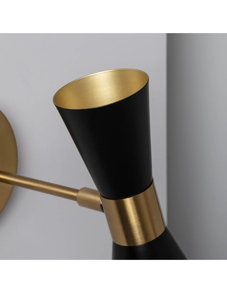 Wall lamps - Abruzzo Wall lamp Black and gold Salvatore E27 25cm ABR-KWS-CZ-E27 - product kolory-swiatla.pl 9