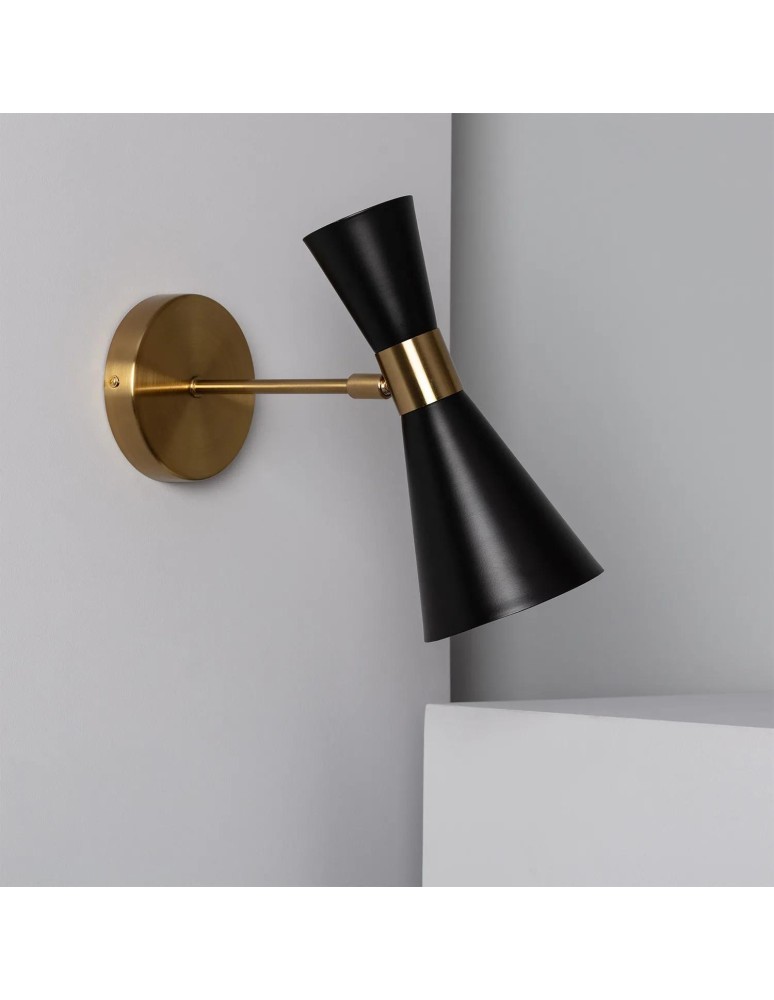 Wall lamps - Abruzzo Wall lamp Black and gold Salvatore E27 25cm ABR-KWS-CZ-E27 - product kolory-swiatla.pl 10