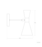 Wall lamps - Abruzzo Wall lamp Black and gold Salvatore E27 25cm ABR-KWS-CZ-E27 - product 11