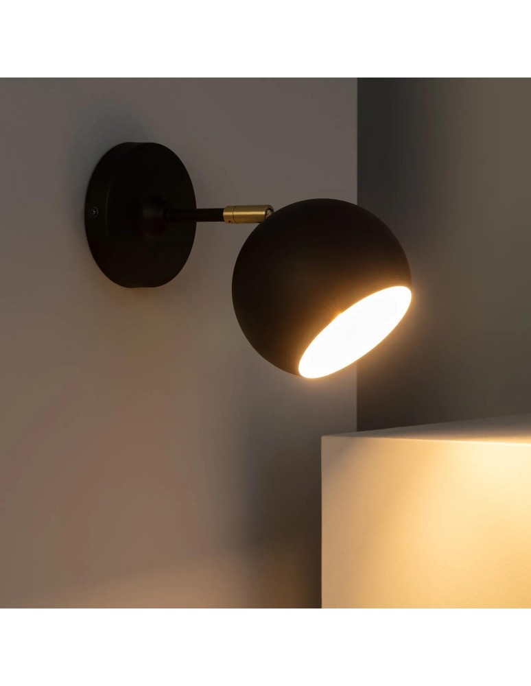 Abruzzo Kinkiet złoto-czarny Stefano E27 ABR-KWS-E27