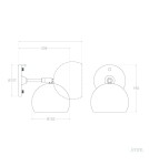 Abruzzo Kinkiet złoto-czarny Stefano E27 ABR-KWS-E27