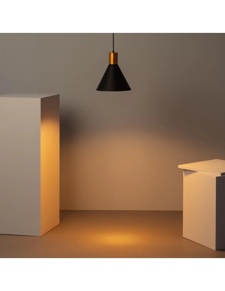 Pendant lamps - Abruzzo Gold-Black Salvatore E27 Pendant Lamp ABR-KWSZ-E27 - product kolory-swiatla.pl 5