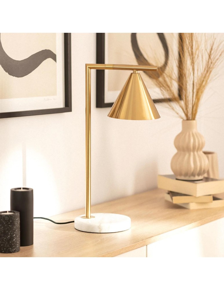 Table lamps - Abruzzo Valentino Gold Table Lamp E27 45cm ABR-LSV-E27 - product kolory-swiatla.pl 3