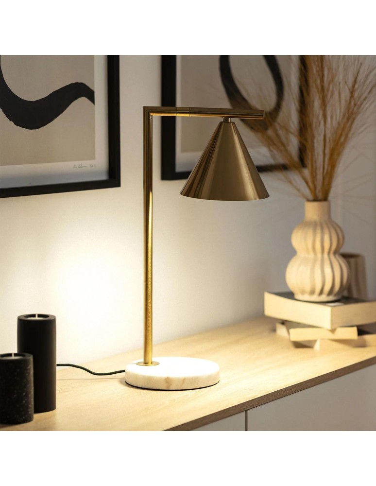 Abruzzo Lampka Stołowa Złota Valentino E27 45cm ABR-LSV-E27