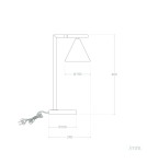 Abruzzo Lampka Stołowa Złota Valentino E27 45cm ABR-LSV-E27