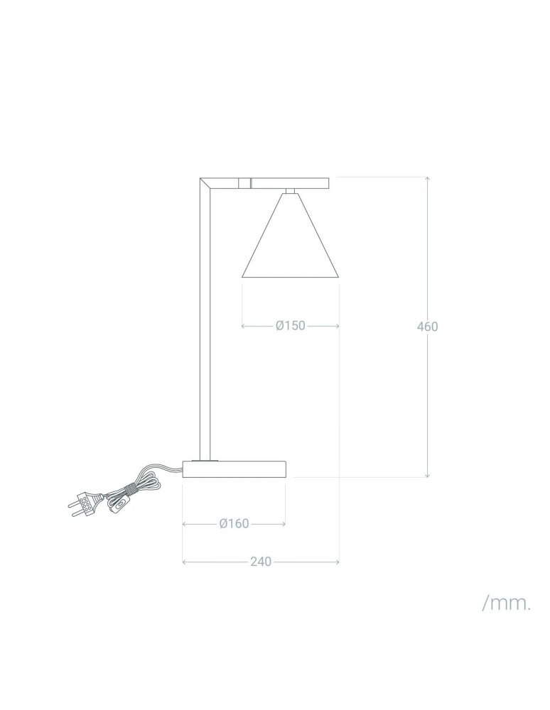Abruzzo Lampka Stołowa Złota Valentino E27 45cm ABR-LSV-E27