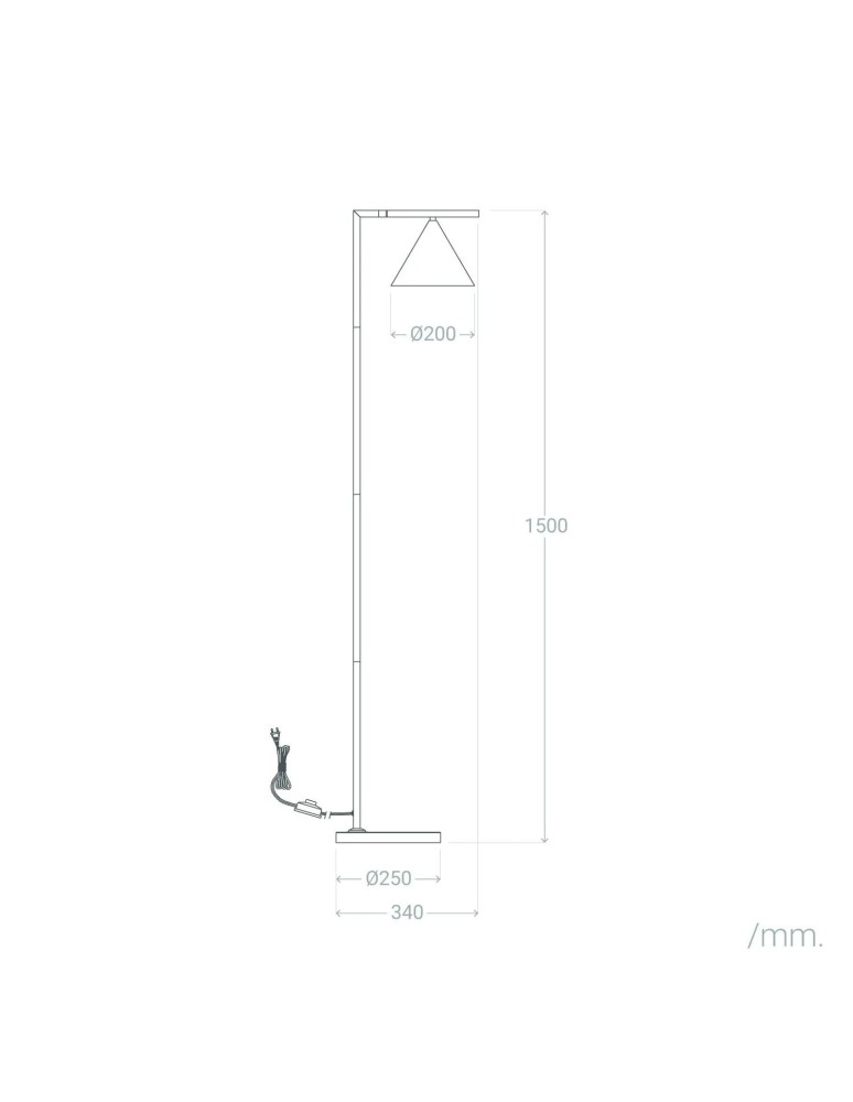 Floor lamps - Abruzzo Valentino Gold Floor Lamp E27 150cm ABR-LPV-E27 - product kolory-swiatla.pl 11