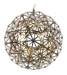 Abruzzo Lampa Wisząca Złota LED 35W Sofia Barwa Ciepła 50cm ABR-LWS-Z-35W-WW