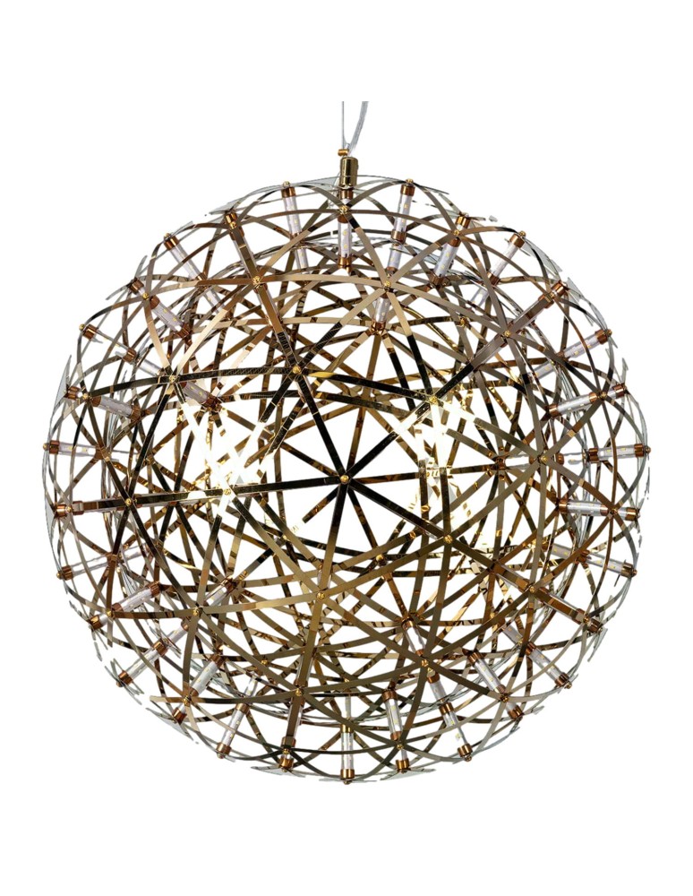 Abruzzo Lampa Wisząca Złota LED 35W Sofia Barwa Ciepła 50cm ABR-LWS-Z-35W-WW