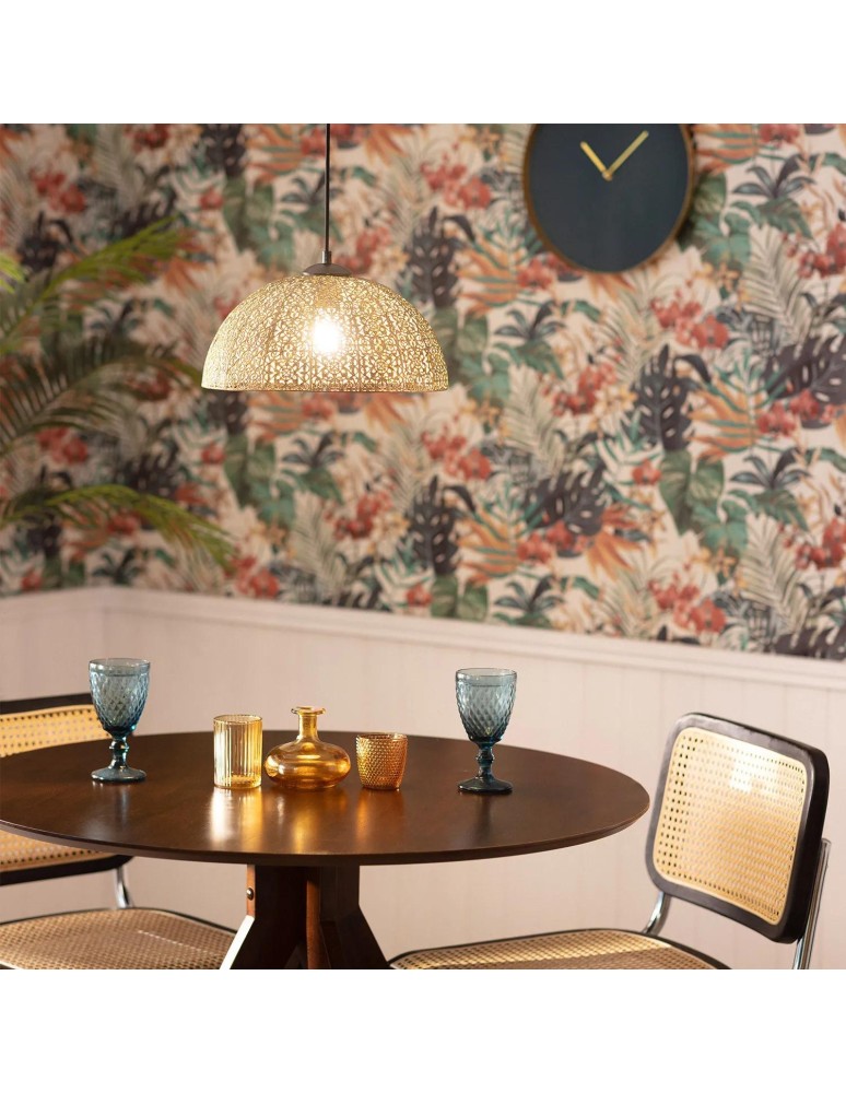 Abruzzo Lampa Wisząca Złota Emma E27 35cm ABR-LWE-E27