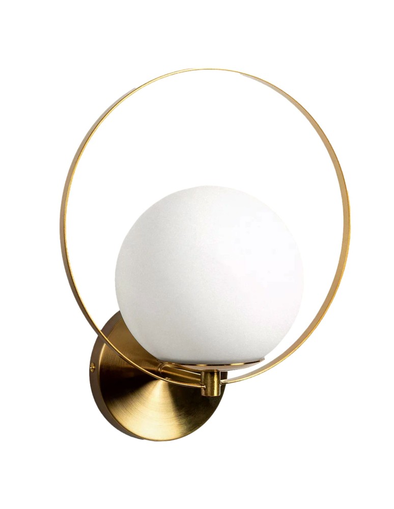 Wall lamps - Abruzzo Wall lamp Gold Milk Ball Florencia E27 ABR-KF-E27 - product kolory-swiatla.pl 1