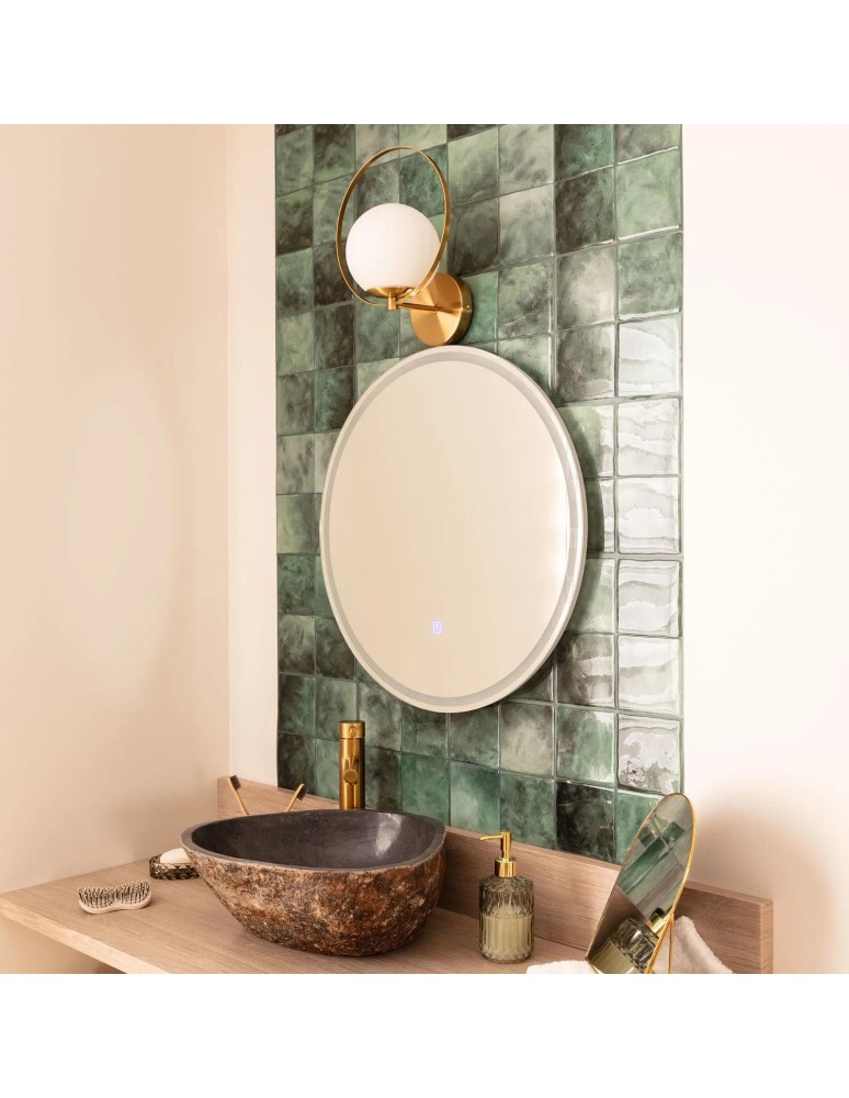 Wall lamps - Abruzzo Wall lamp Gold Milk Ball Florencia E27 ABR-KF-E27 - product kolory-swiatla.pl 3