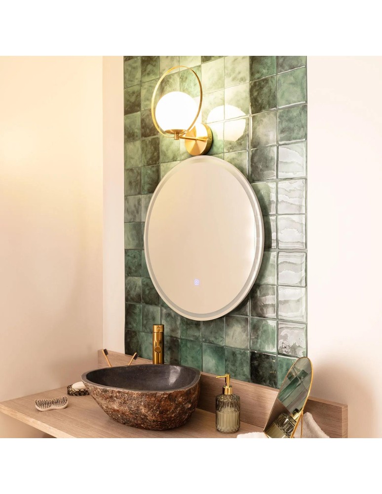 Wall lamps - Abruzzo Wall lamp Gold Milk Ball Florencia E27 ABR-KF-E27 - product kolory-swiatla.pl 4