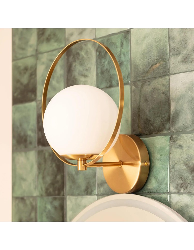 Abruzzo Kinkiet Złoty Kula Mleczna Florencia E27 ABR-KF-E27