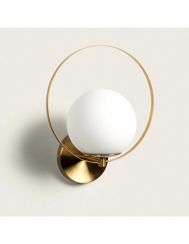 Wall lamps - Abruzzo Wall lamp Gold Milk Ball Florencia E27 ABR-KF-E27 - product kolory-swiatla.pl 6