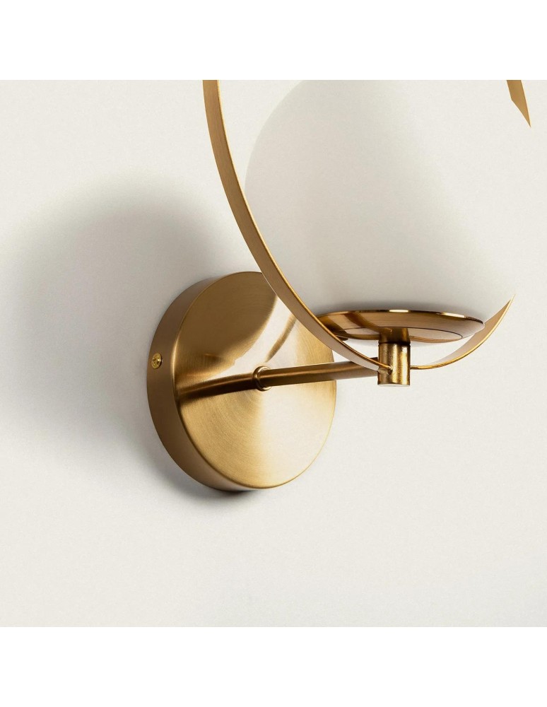 Wall lamps - Abruzzo Wall lamp Gold Milk Ball Florencia E27 ABR-KF-E27 - product kolory-swiatla.pl 8