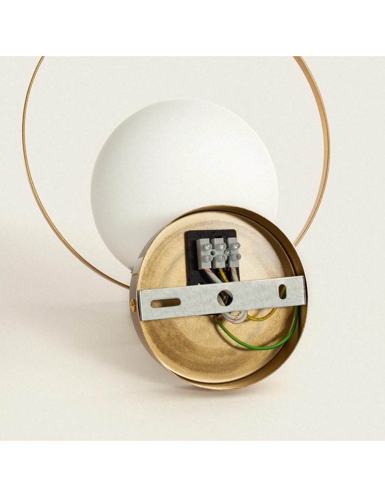 Wall lamps - Abruzzo Wall lamp Gold Milk Ball Florencia E27 ABR-KF-E27 - product kolory-swiatla.pl 9
