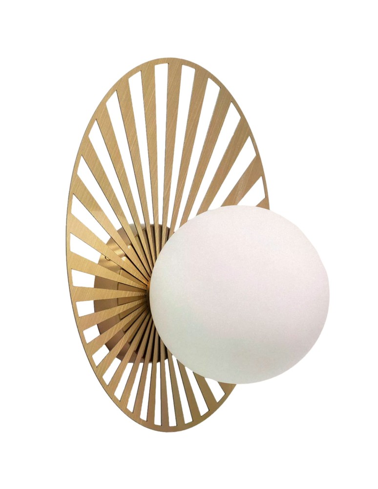 Wall lamps - Abruzzo Wall lamp Gold Milk Ball G9 32cm ABR-KG-G9 - product kolory-swiatla.pl 1