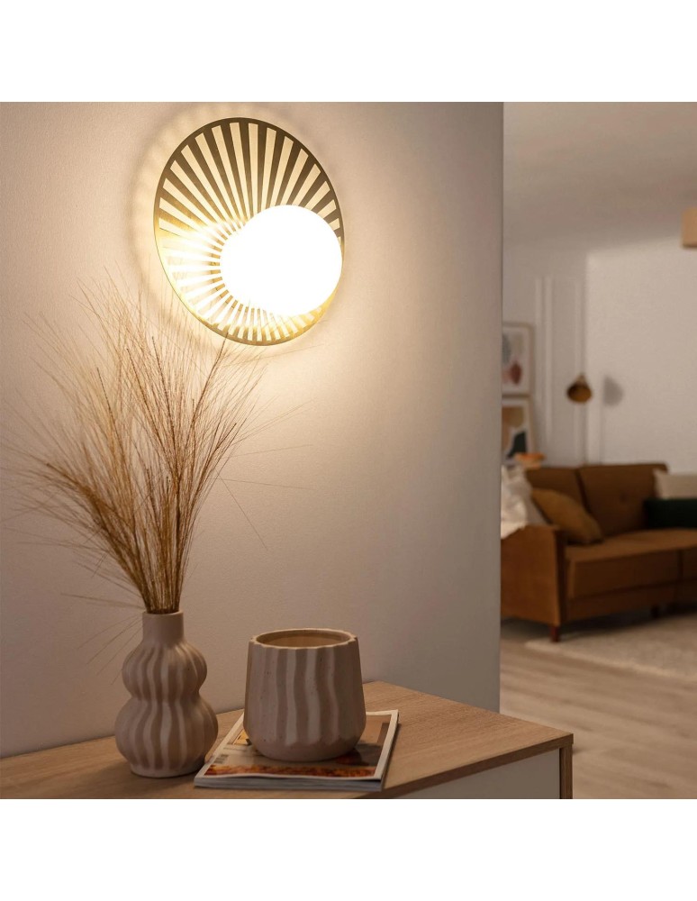 Wall lamps - Abruzzo Wall lamp Gold Milk Ball G9 32cm ABR-KG-G9 - product kolory-swiatla.pl 4